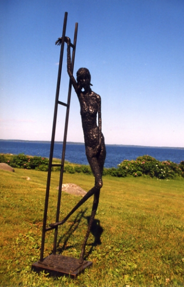 Nude Leaning on Ladder